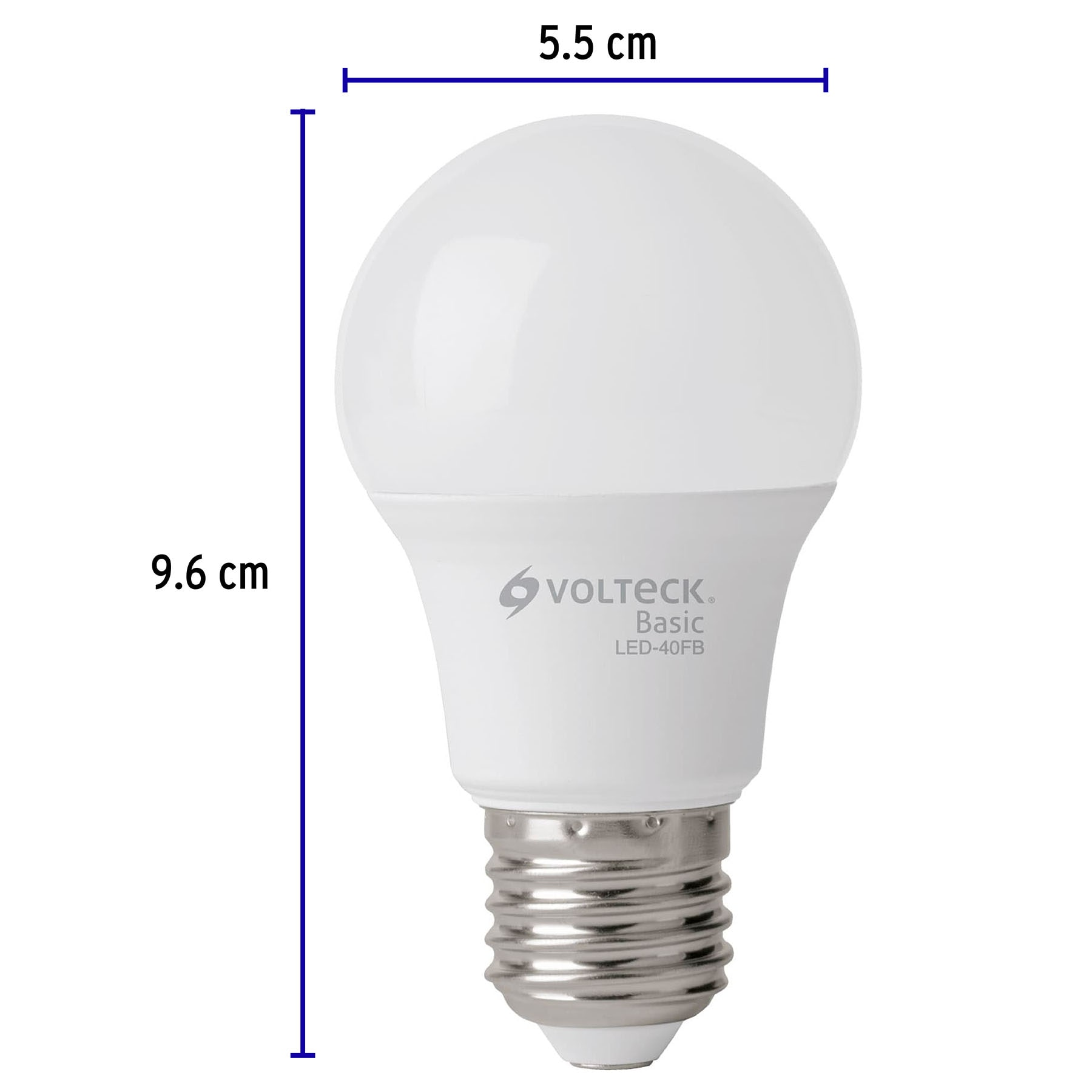 Lámpara de LED, A19, 6 W, luz de día, Volteck Basic
