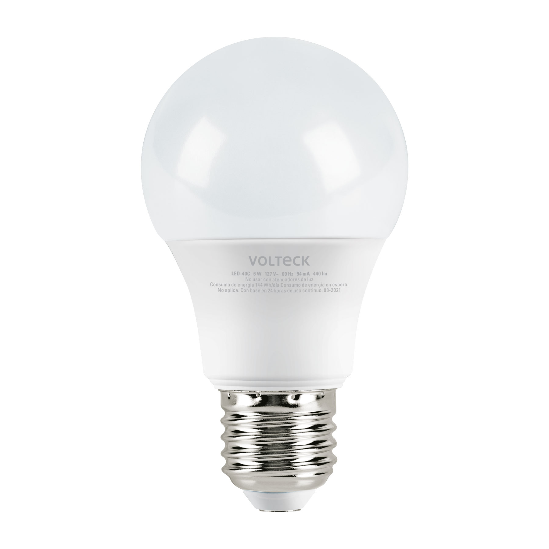 Lámpara de LED, A19, 6 W, luz cálida