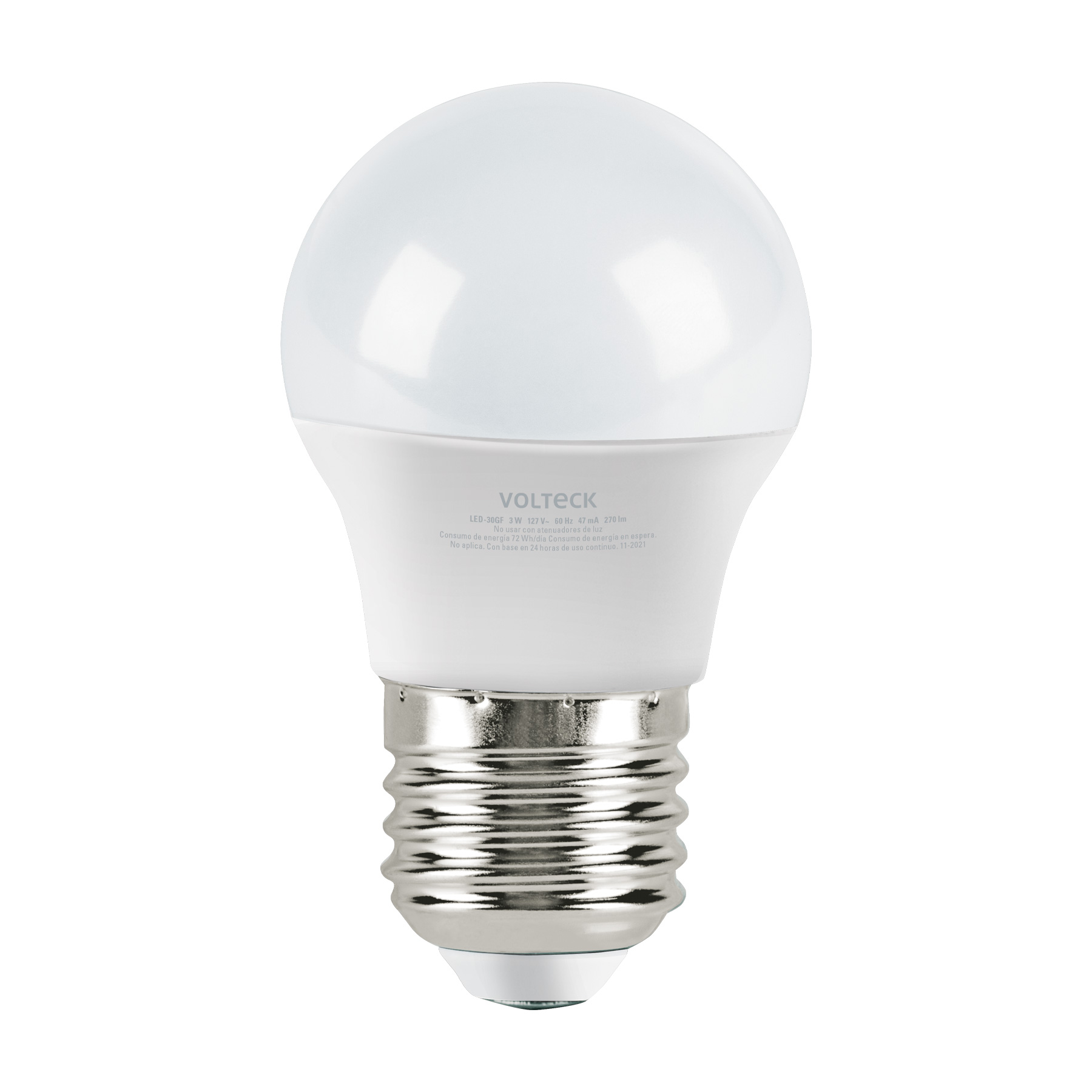 Lámpara de LED, A19, 3 W, luz de día
