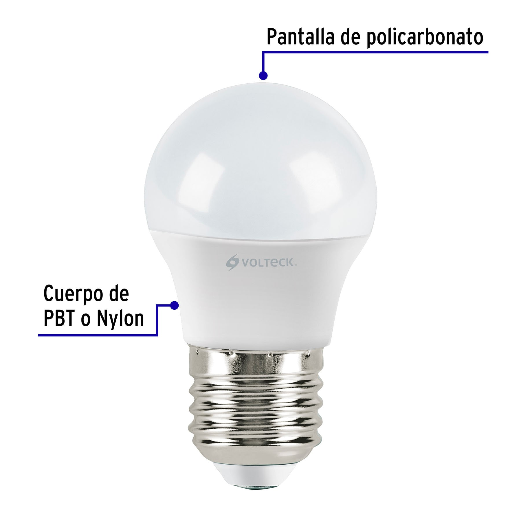 Lámpara de LED, A19, 3 W, luz calida