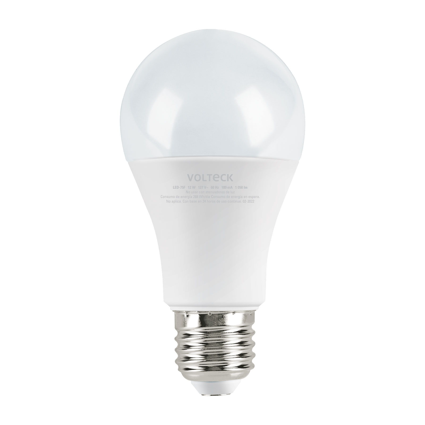 Lámpara de LED, A19, 12 W, luz de día