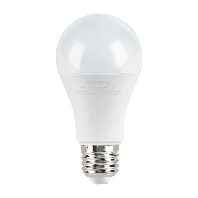 Lámpara de LED, A19, 12 W, luz de día
