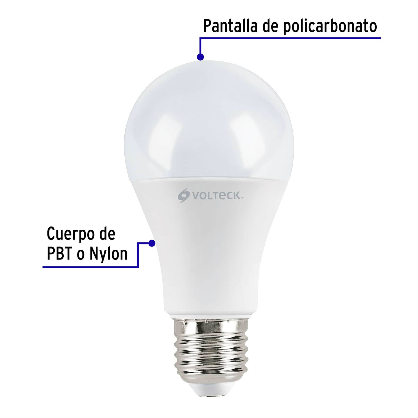 Lámpara de LED, A19, 12 W, luz cálida