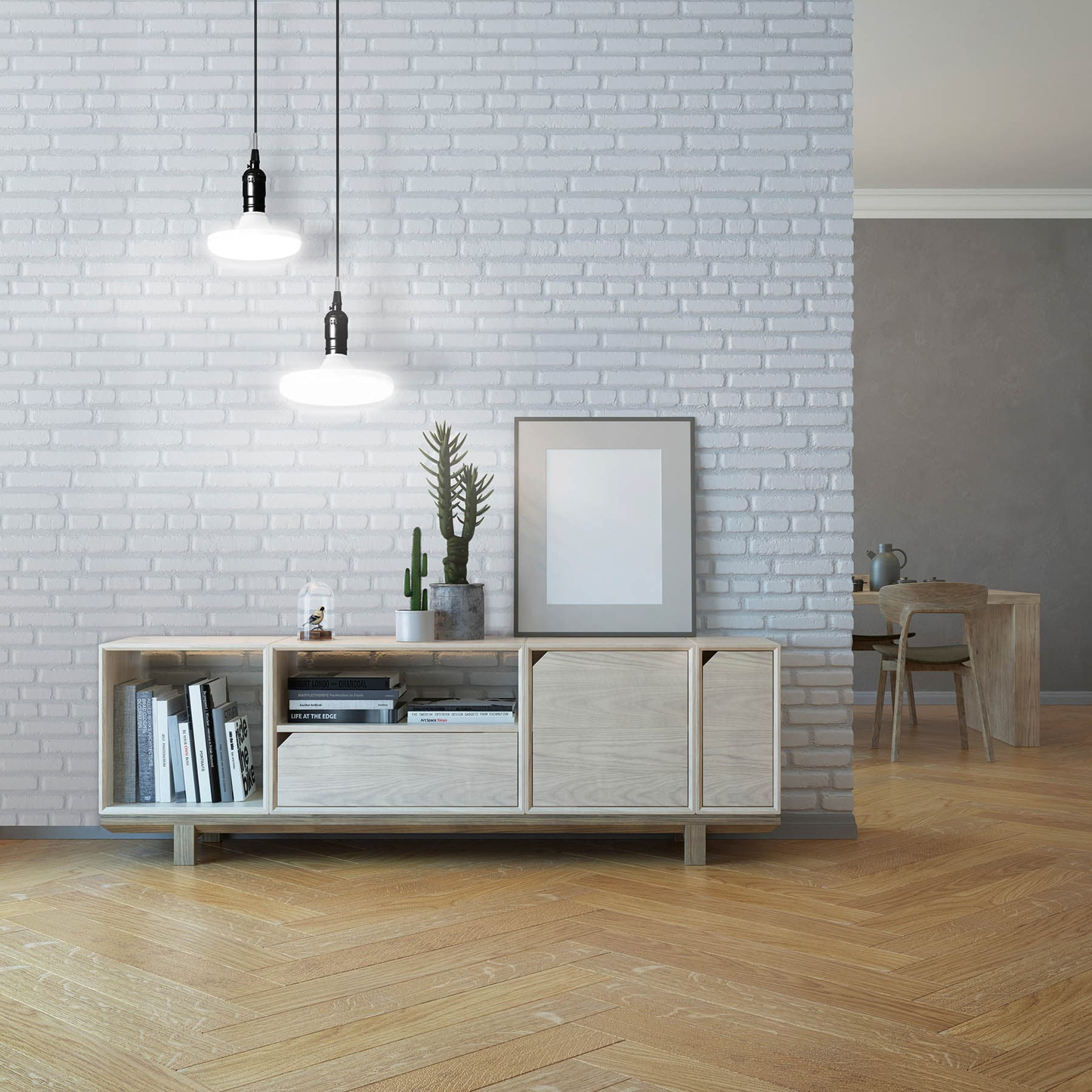 Lámpara circular de LED, A19, 12 W, luz de día