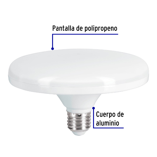 Lámpara circular de LED, 18 W, luz de día