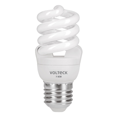 Lámpara 9 W, espiral mini, luz día, T2, en blister, Volteck