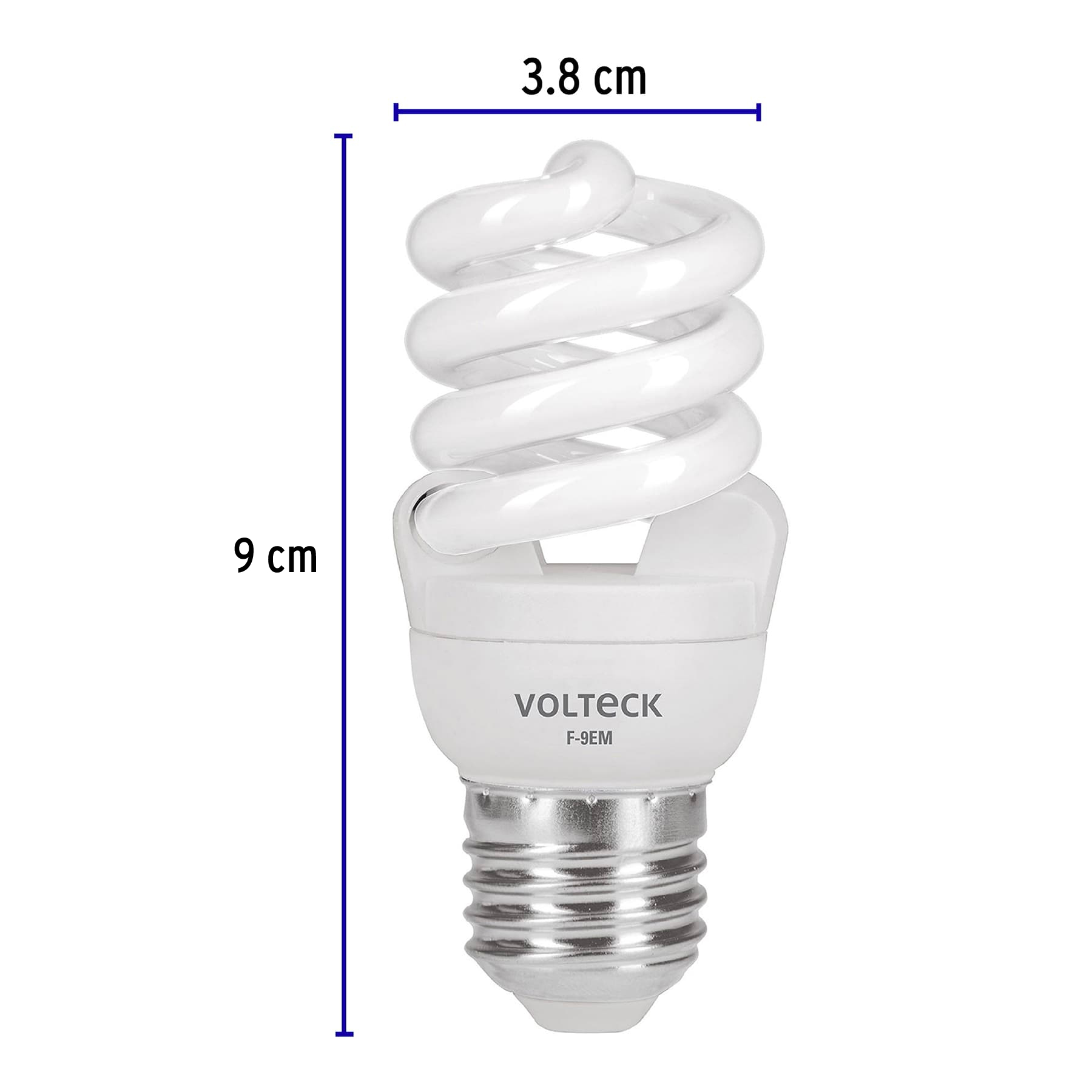 Lámpara 9 W, espiral mini, luz día, T2, en blister, 4 piezas