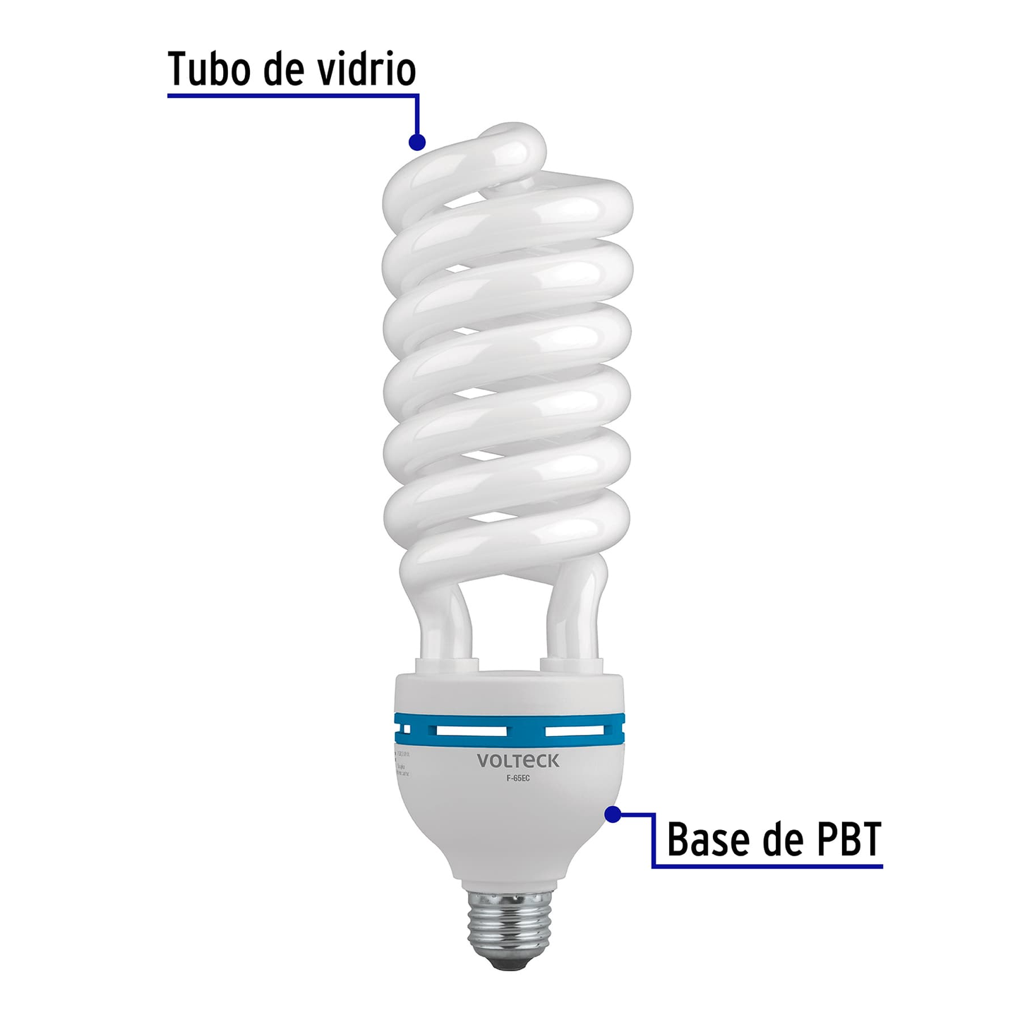 Lámpara 65 W, espiral, alta potencia ,luz día, T5, en caja