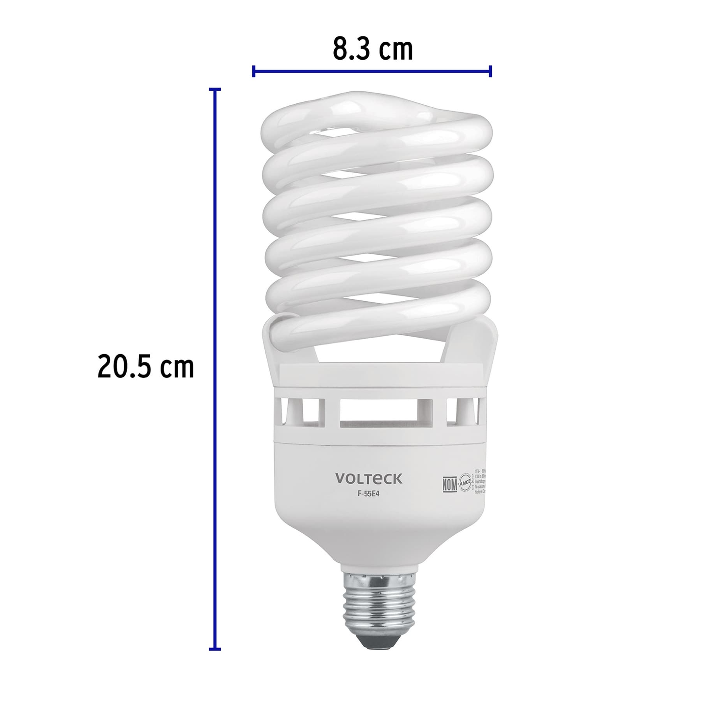 Lámpara 55 W, espiral, alta potencia, luz día, T4 , en caja