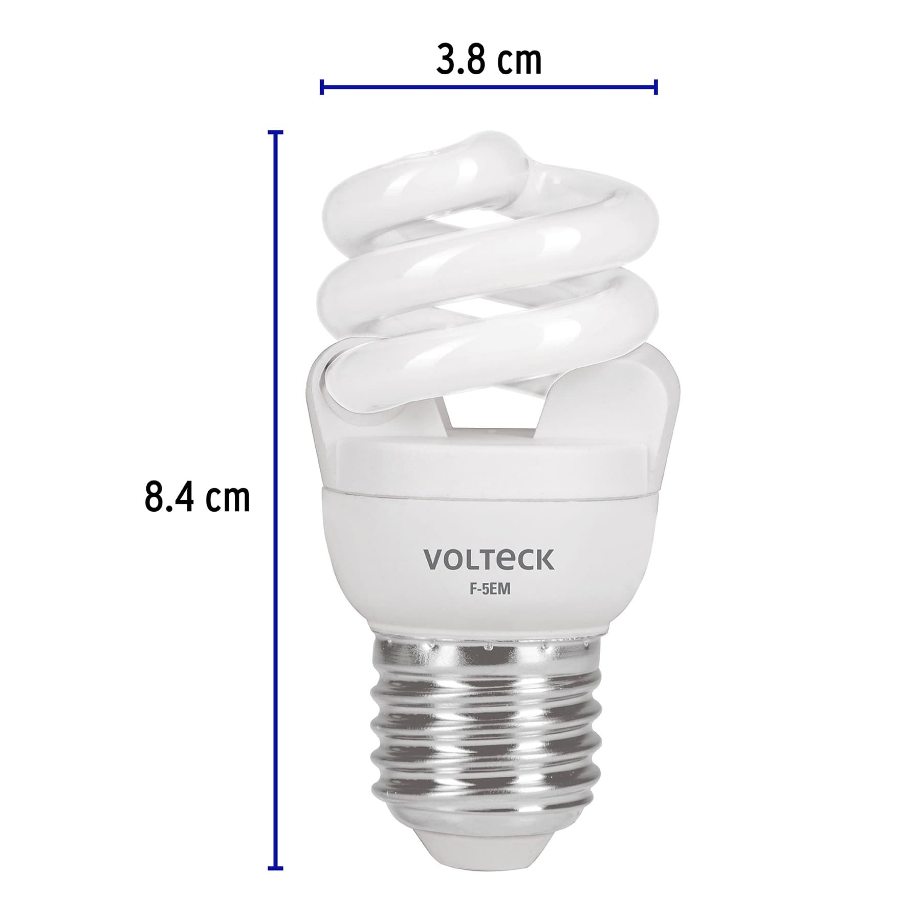 Lámpara 5 W, espiral mini, luz día, T2, en blister, Volteck