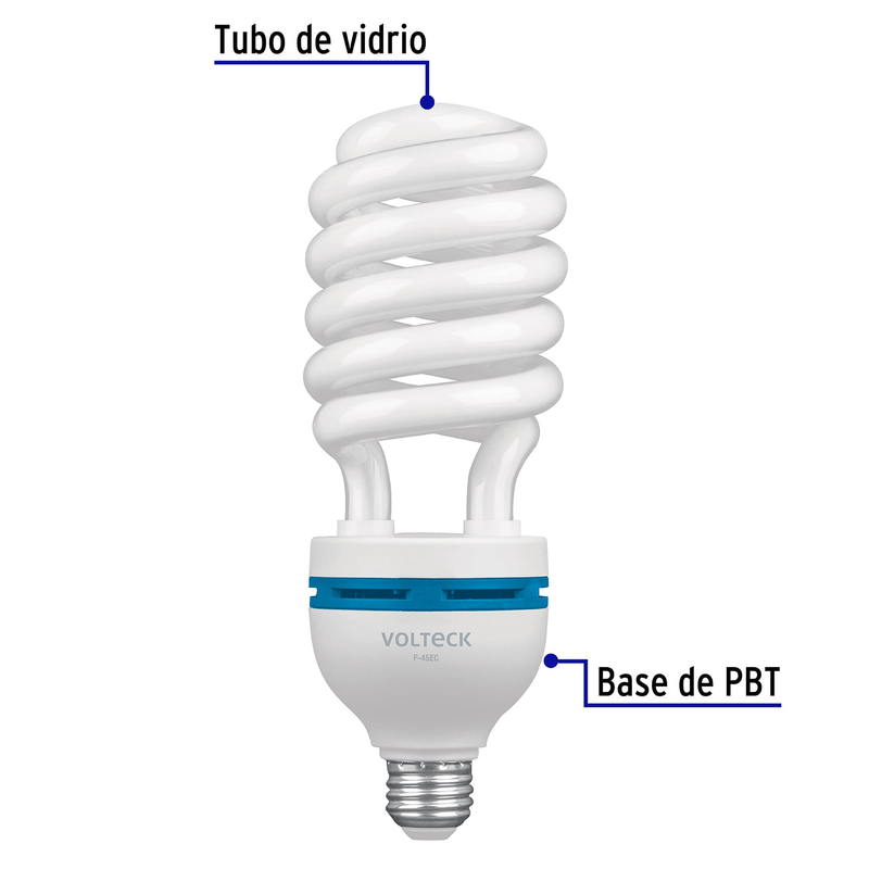 Lámpara 45 W, espiral, alta potencia, luz día, T5 , en caja