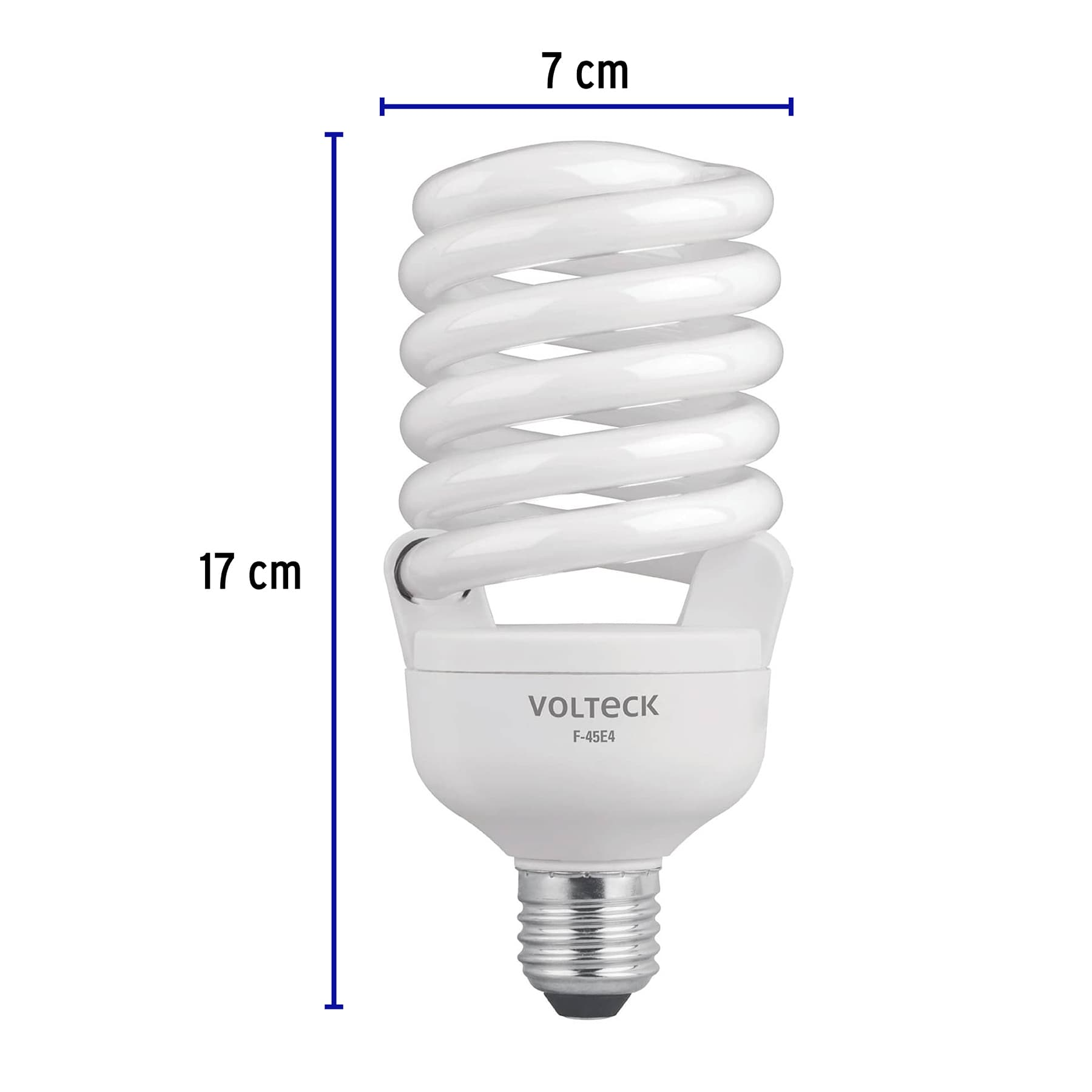 Lámpara 45 W, espiral, alta potencia, luz día, T4 , en caja