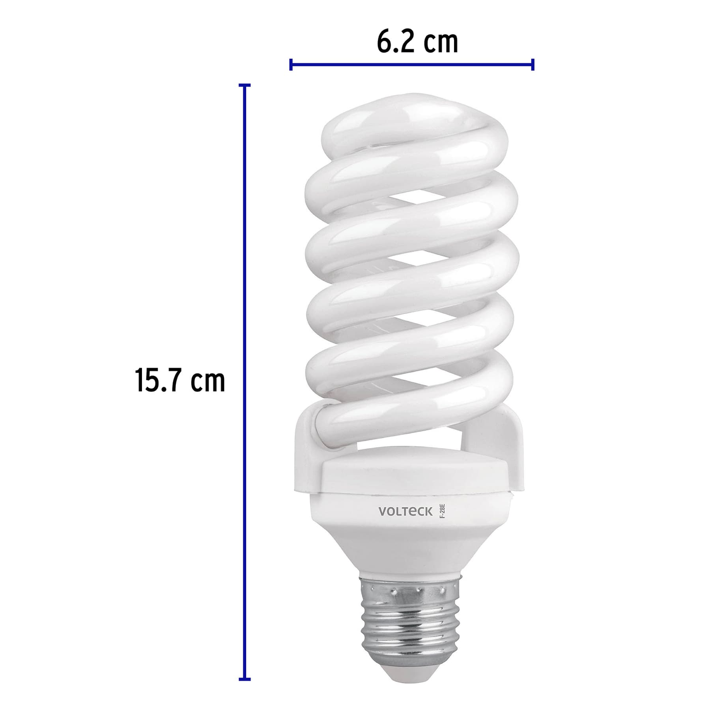 Lámpara 28 W, espiral, luz día, T4, en blister, Volteck