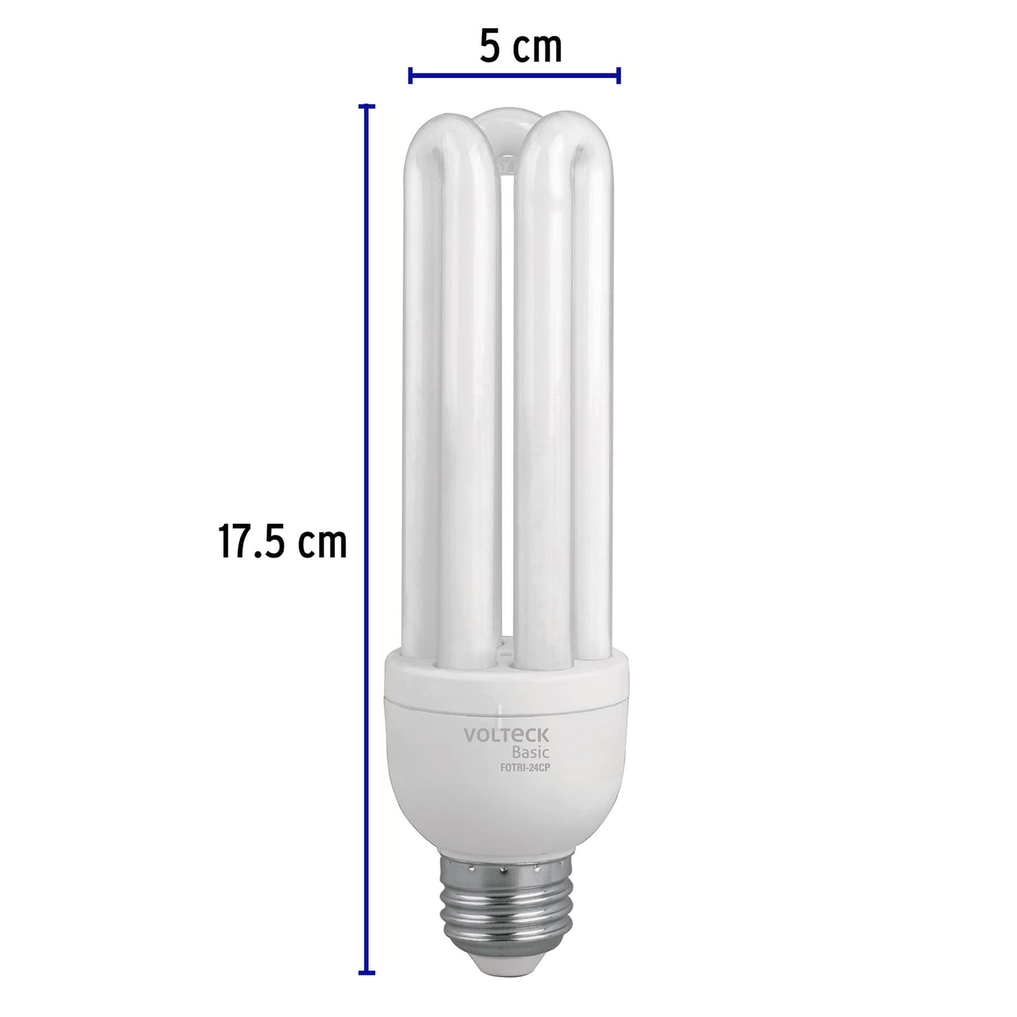 Lámpara 24 W, triples, luz día, T4, en caja , Volteck basic sustituye 48227