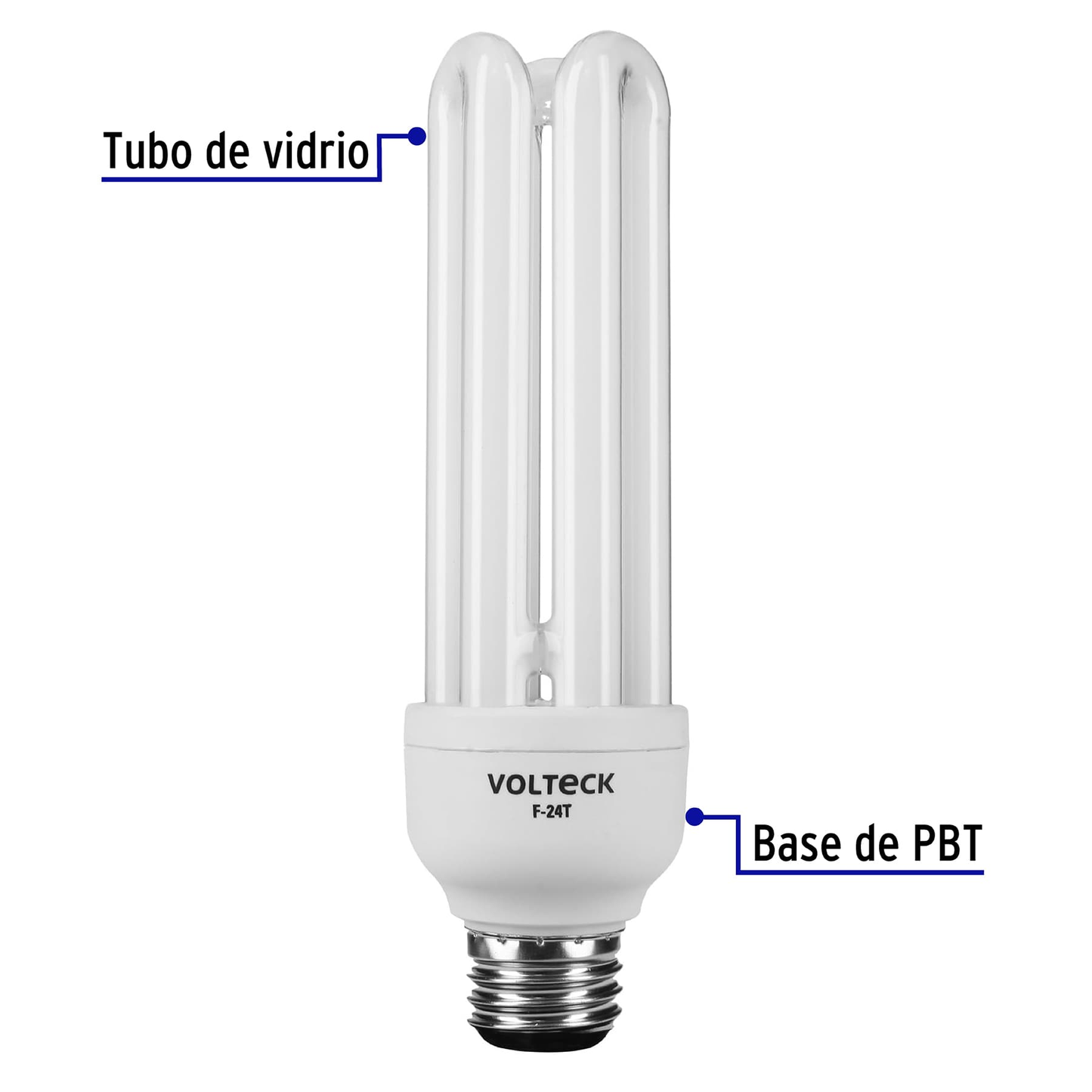 Lámpara 24 W, triple, luz día, T4, en blister, Volteck