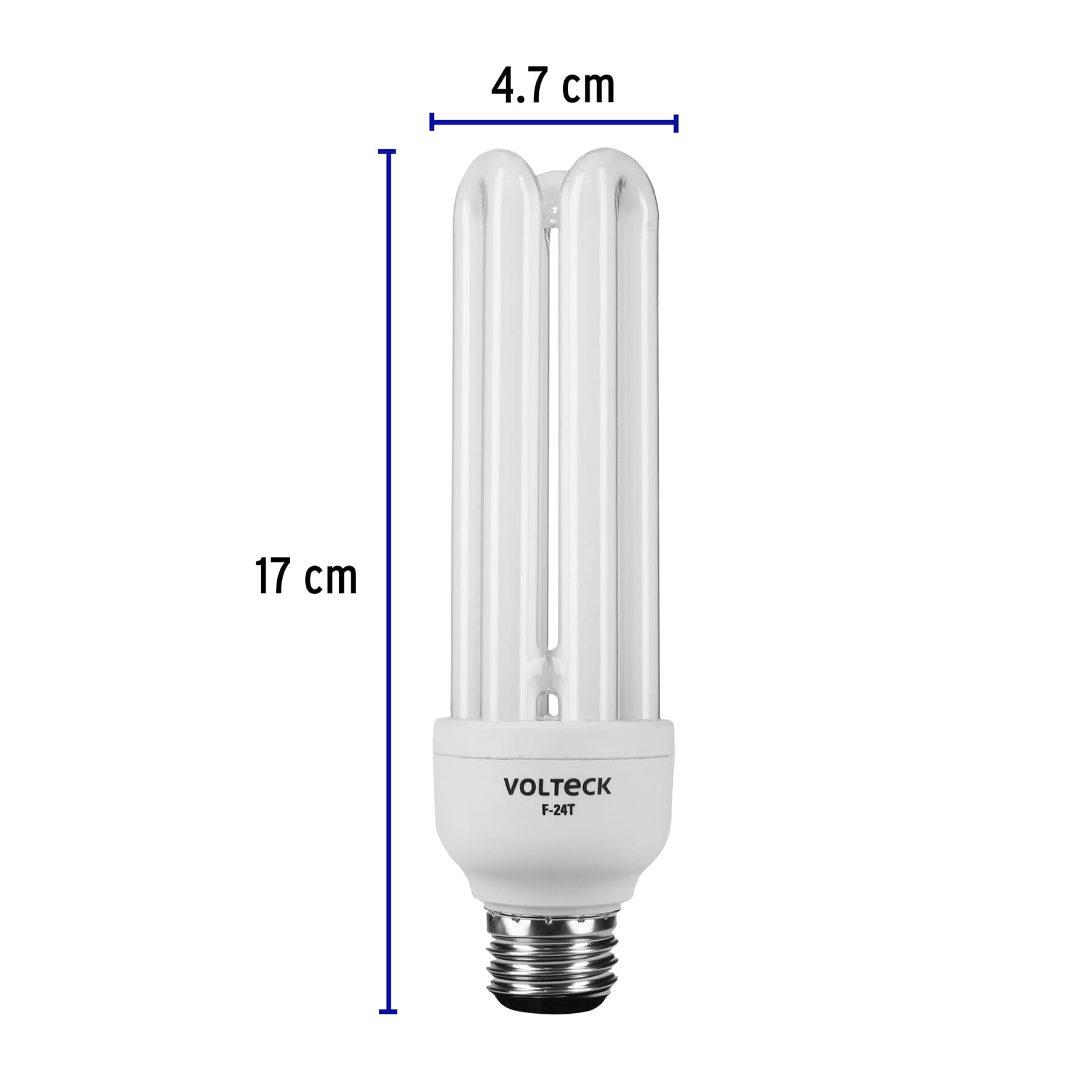 Lámpara 24 W, triple, luz día, T4, en blister, Volteck