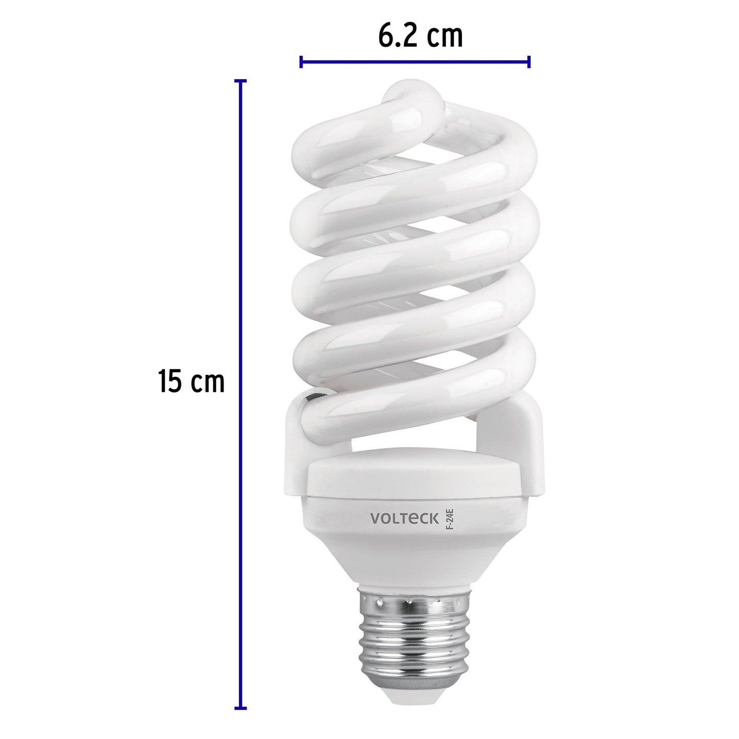 Lámpara 24 W, espiral, luz día, T4, en blister, Volteck