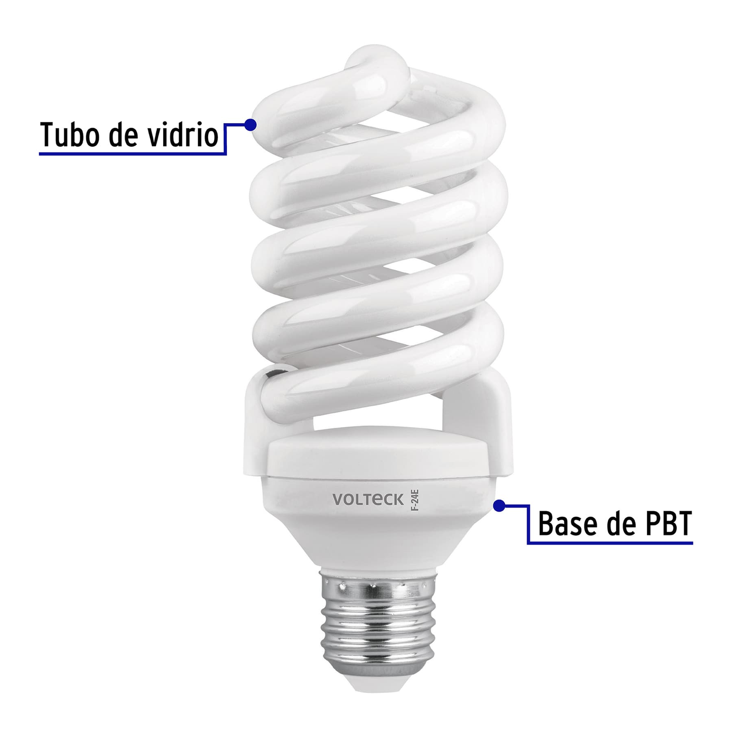 Lámpara 24 W, espiral, luz día, T4, en blister 2 piezas