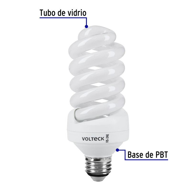 Lámpara 24 W, espiral mini, luz blanco neutro T2,en blister