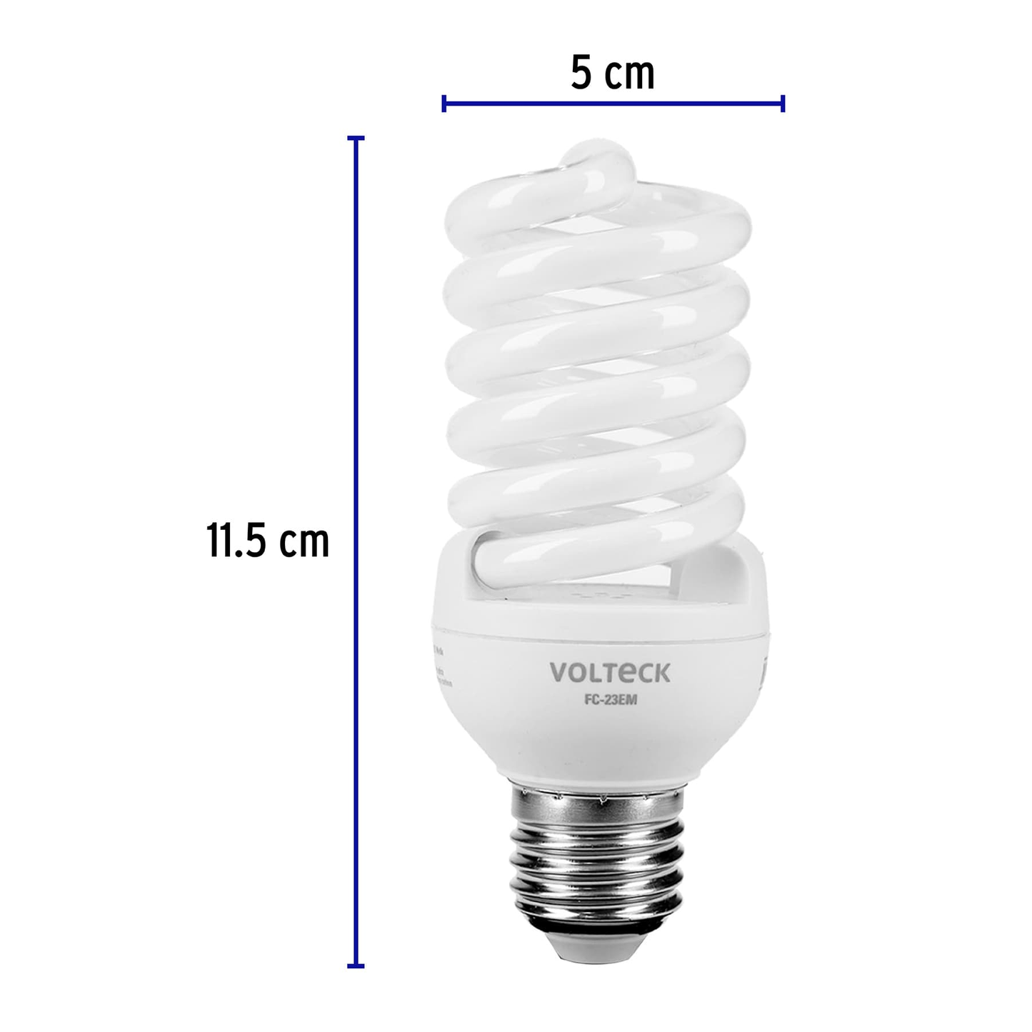Lámpara 23 W, espiral mini, luz cálida, T2, en blister