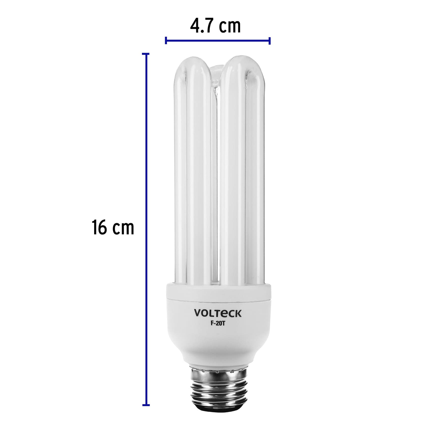 Lámpara 20 W, triple, luz día, T4, en blister, Volteck