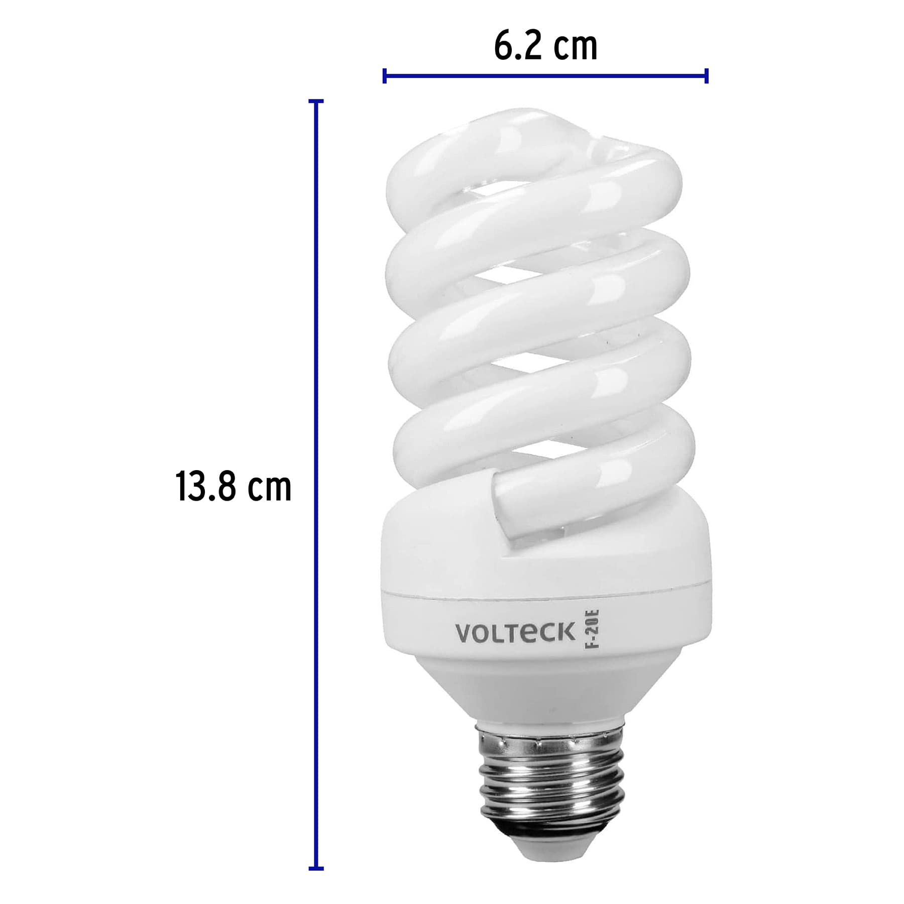 Lámpara 20 W, espiral, luz día, T4, en blister, Volteck