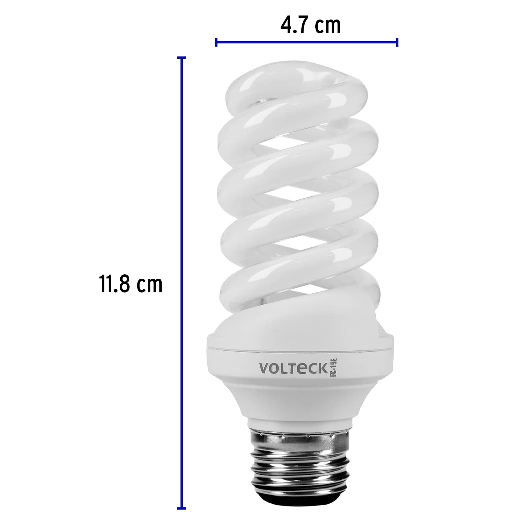Lámpara 15W, espiral, luz cálida, T4, en blister, Volteck