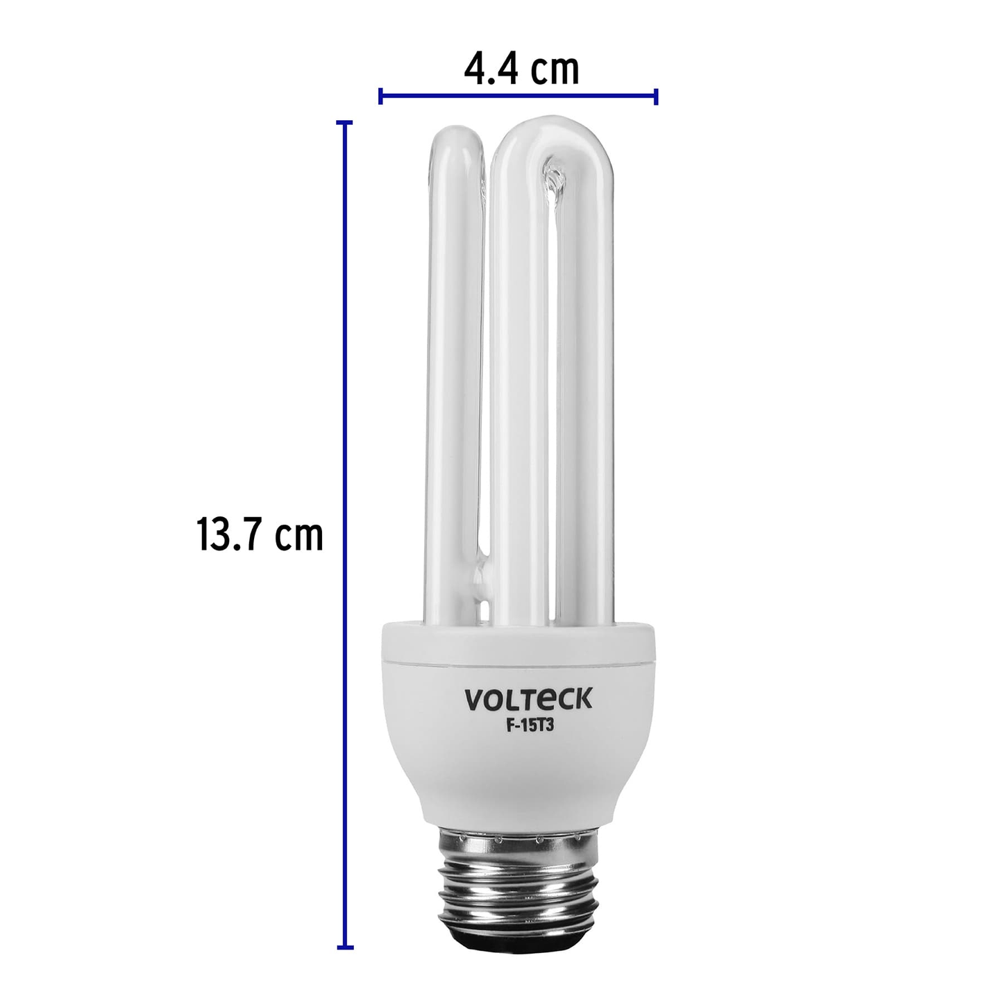 Lámpara 15 W, triple, luz día, T3, en blister, Volteck
