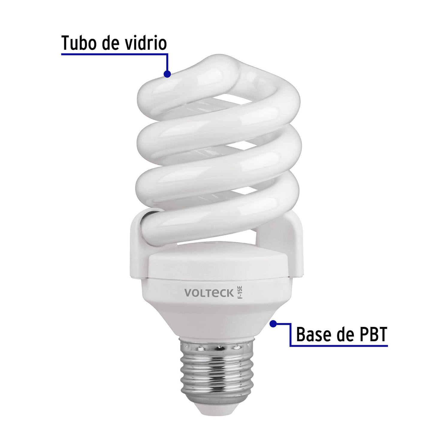 Lámpara 15 W, espiral, luz día, T4, en blister, Volteck