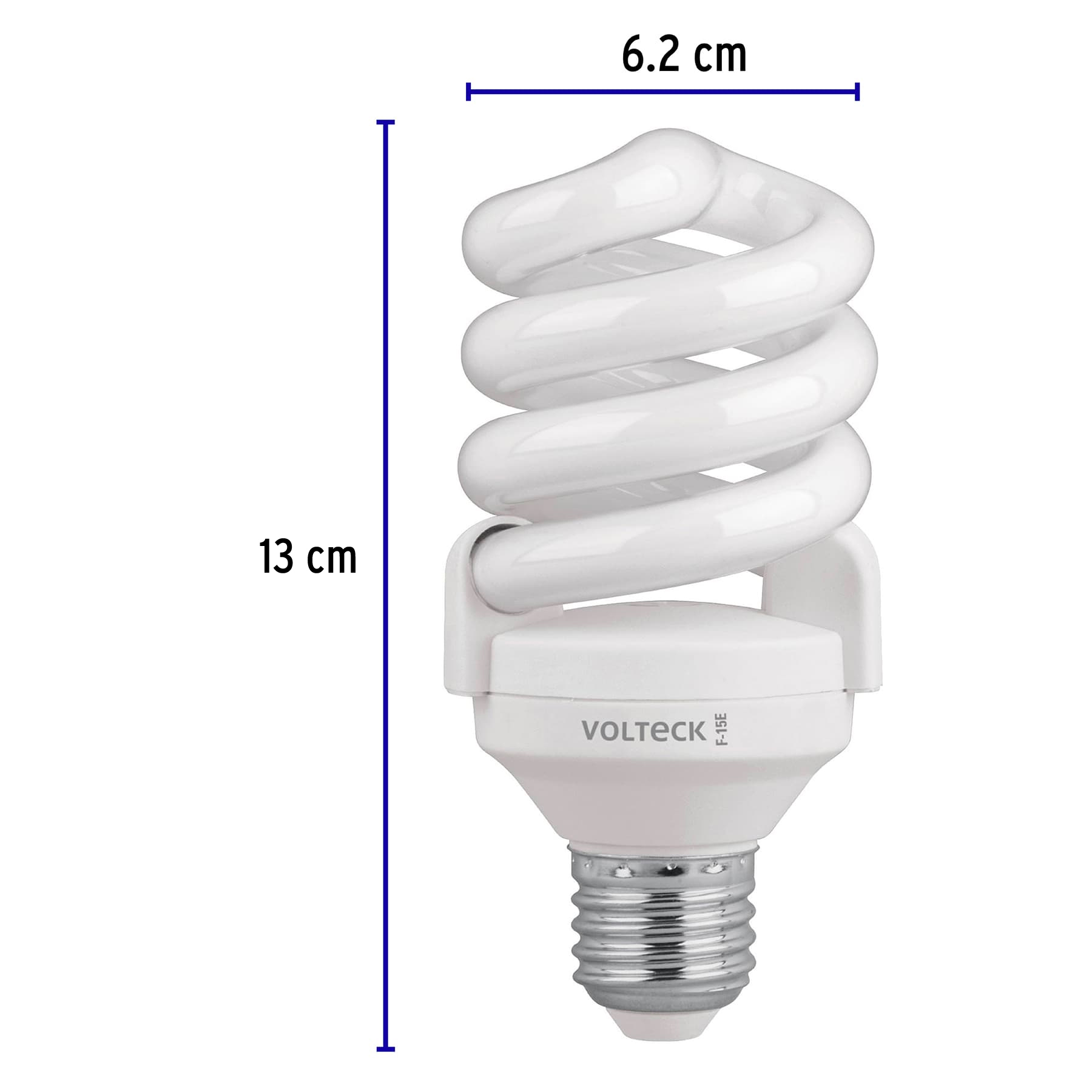 Lámpara 15 W, espiral, luz día, T4, en blister, Volteck