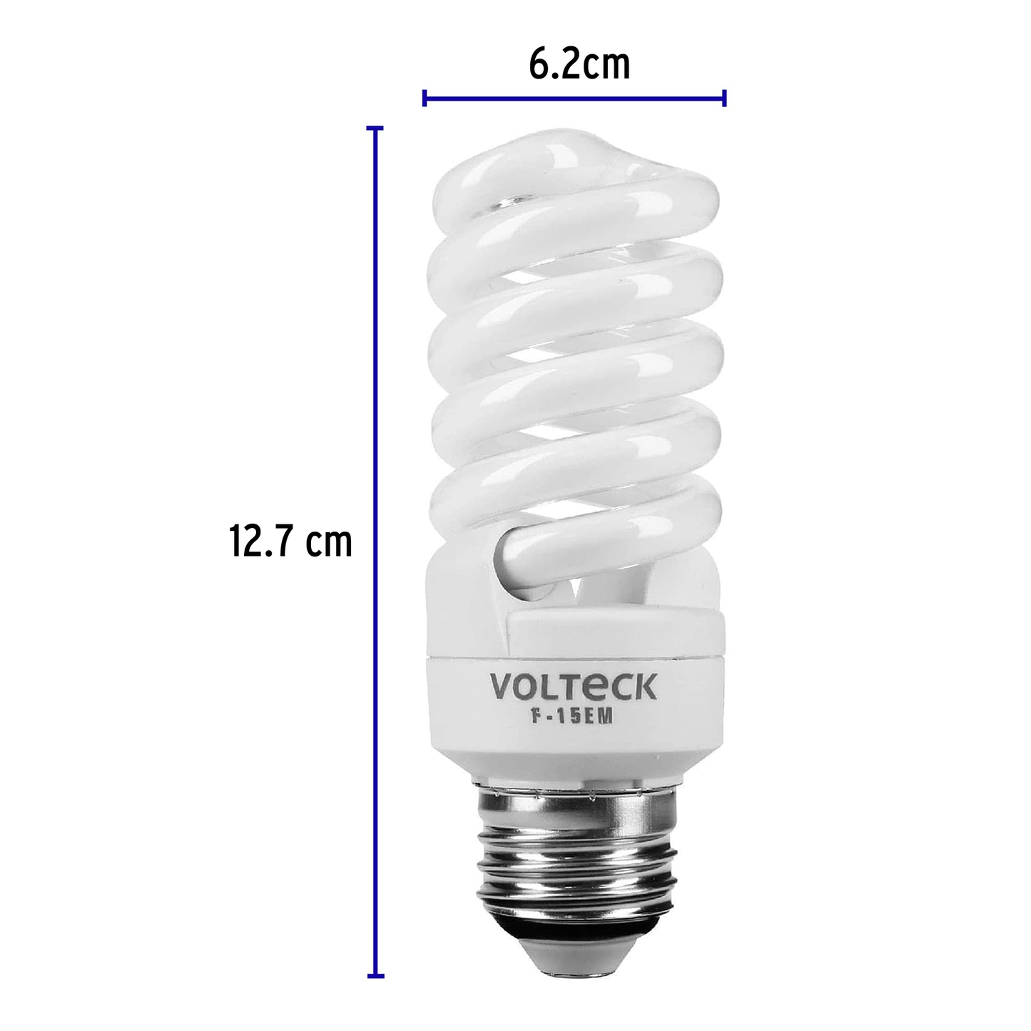 Lámpara 15 W, espiral mini, luz día, T2, en blister, Volteck