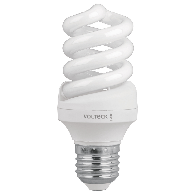 Lámpara 13 W, espiral, luz día, T3, en blister, Volteck