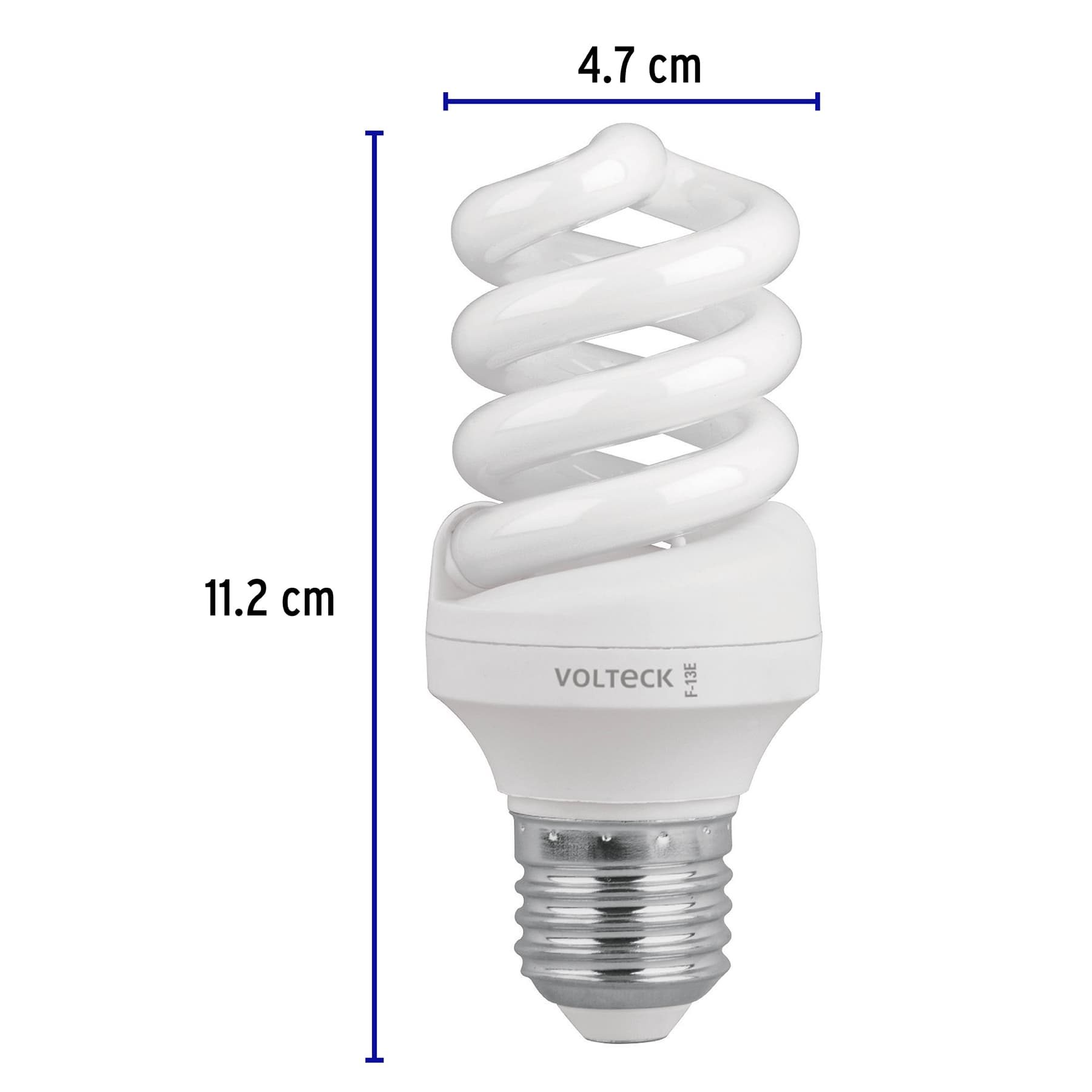 Lámpara 13 W, espiral, luz día, T3, en blister, Volteck