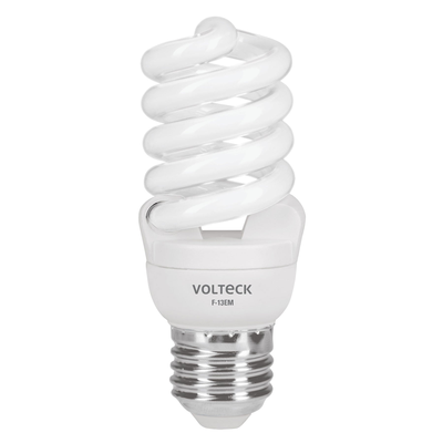 Lámpara 13 W, espiral mini, luz día, T2, en blister, Volteck