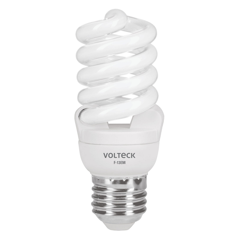Lámpara 13 W, espiral mini, luz día, T2, en blister, Volteck