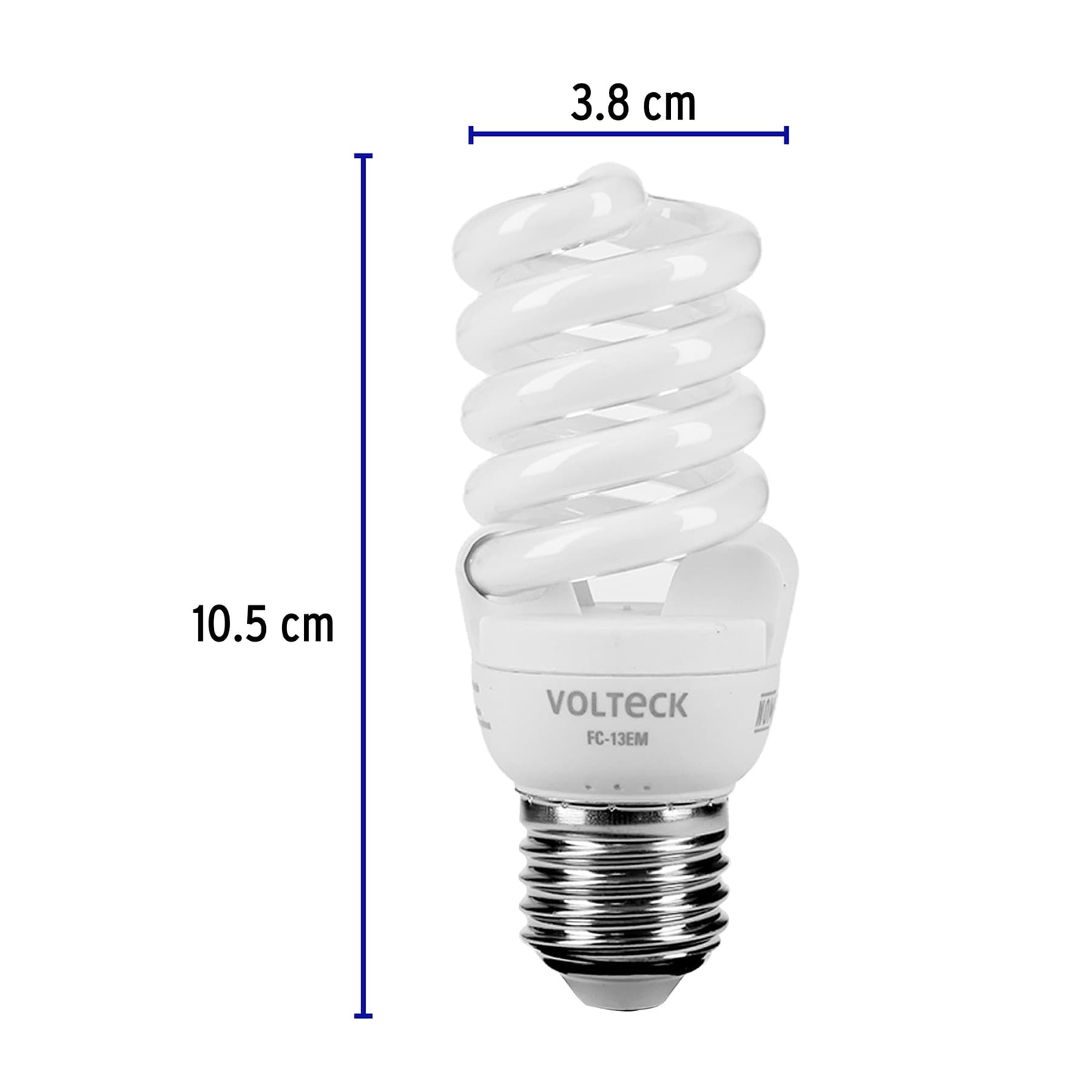 Lámpara 13 W, espiral mini, luz cálida, T2, en blister