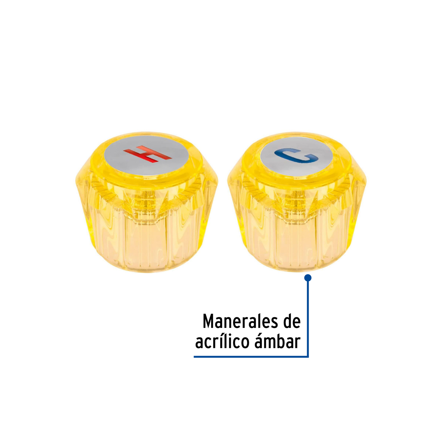 Juego manerales, lavabo y fregadero, ambar, Basic
