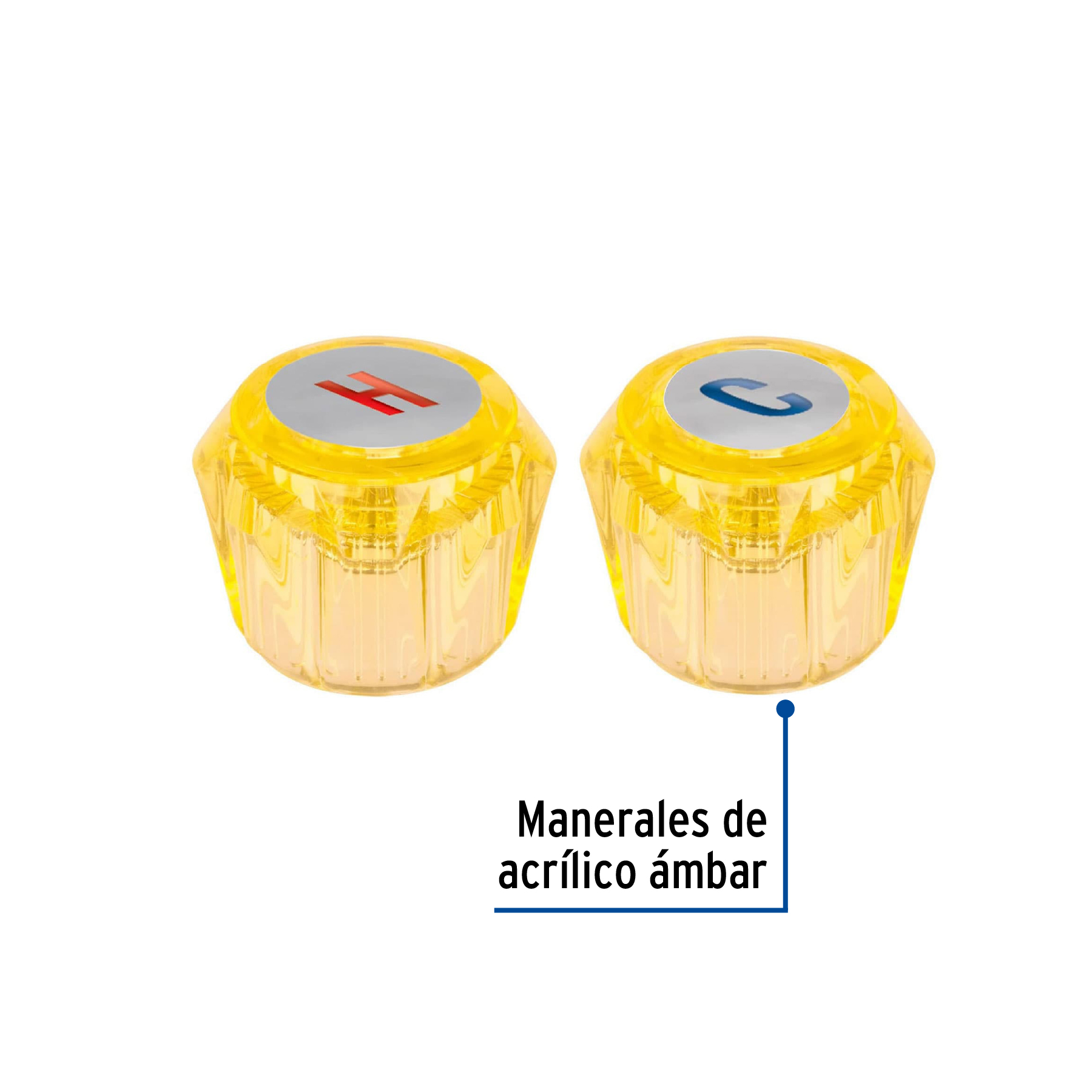 Juego manerales, lavabo y fregadero, ambar, Basic