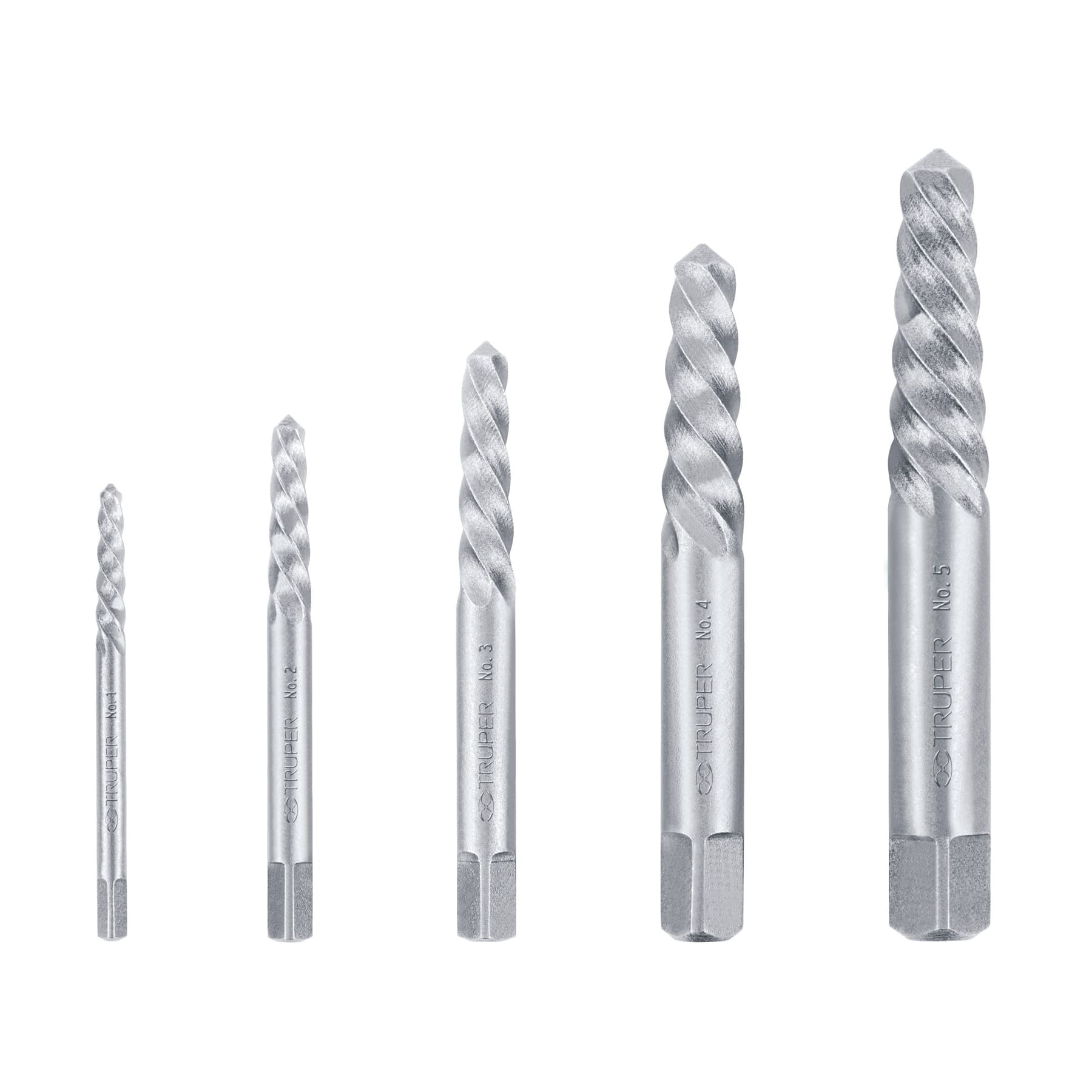 Juego extractores de tornillos, 5 piezas