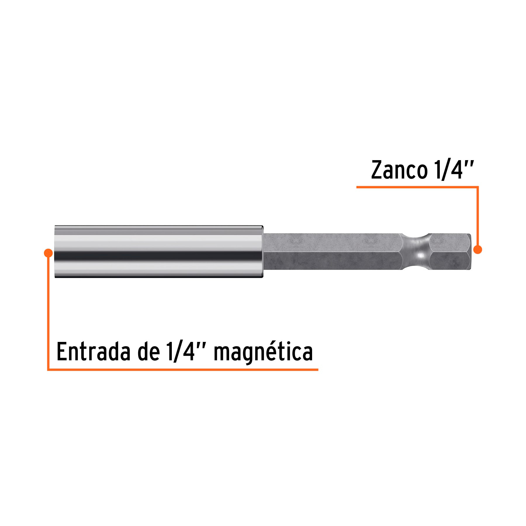 Juego extensión magnética, 70 mm, 5 piezas, Truper Expert