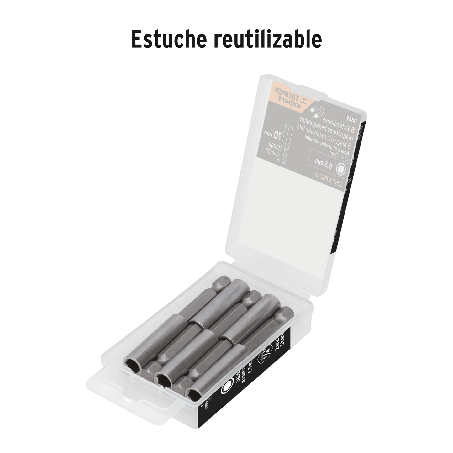 Juego extensión magnética, 70 mm, 5 piezas, Truper Expert