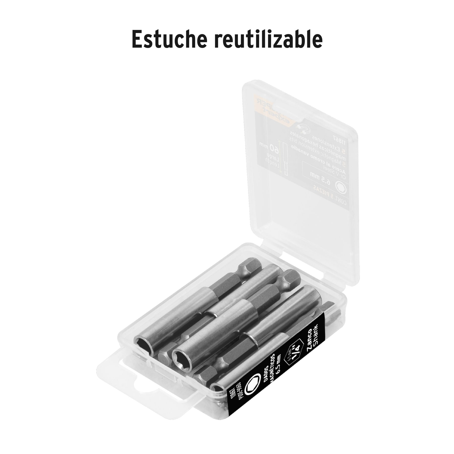 Juego extensión magnética, 60 mm, 5 piezas, Truper Expert