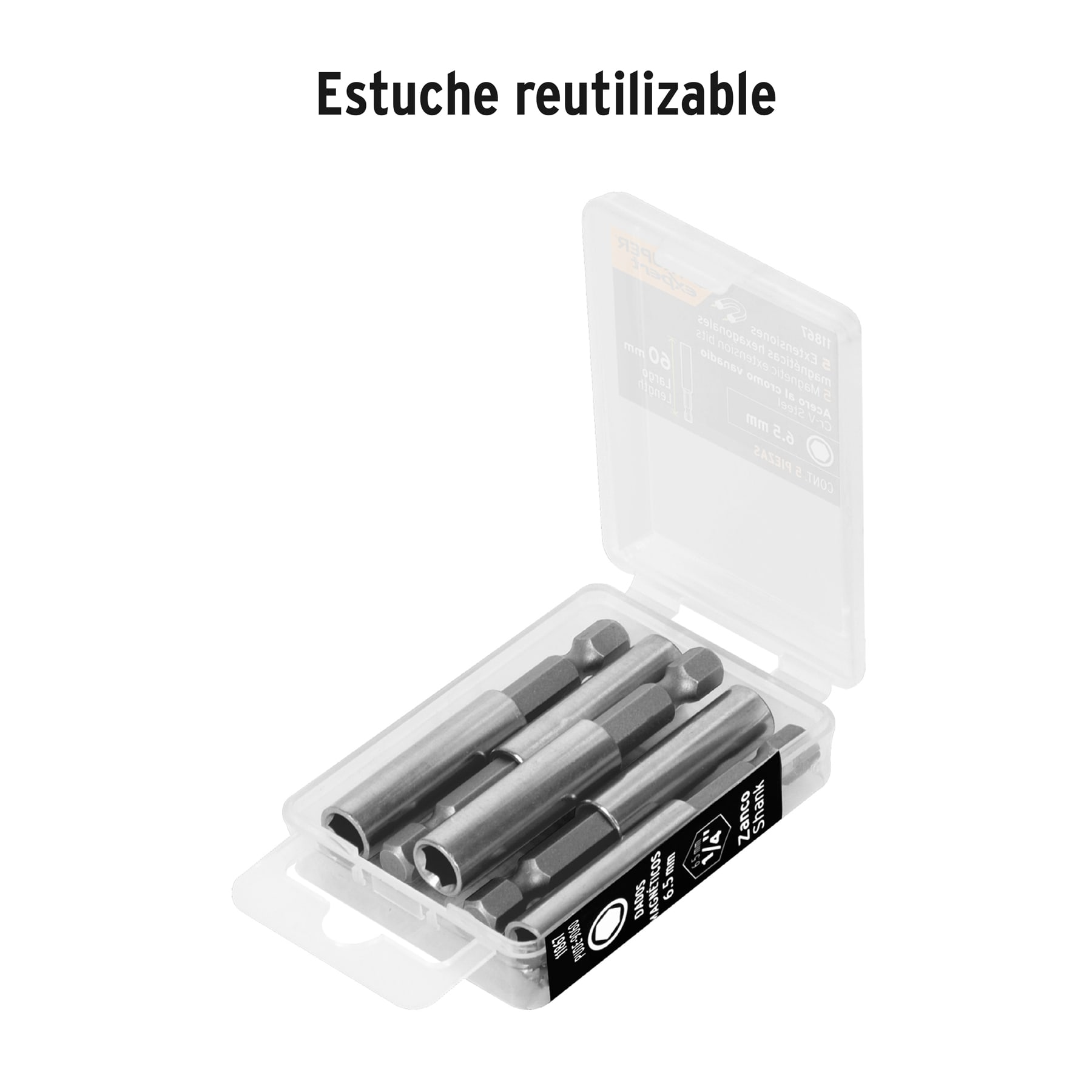 Juego extensión magnética, 60 mm, 5 piezas, Truper Expert