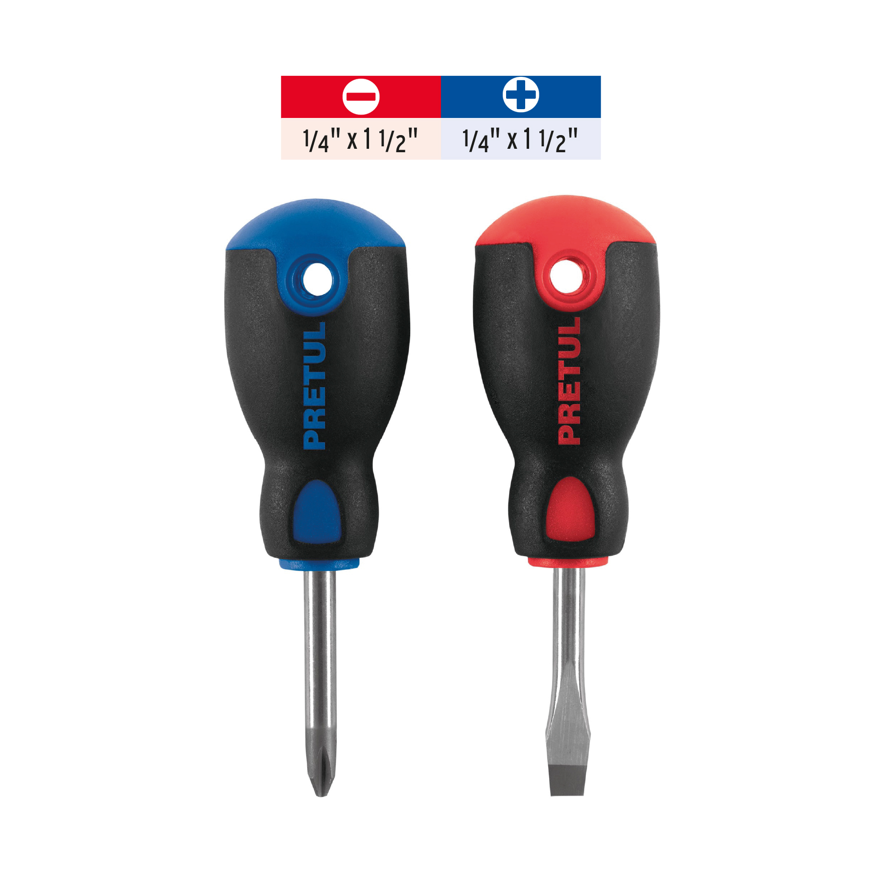 Juego desarmadores, tipo trompo, 2 pzas,comfort grip, pretul