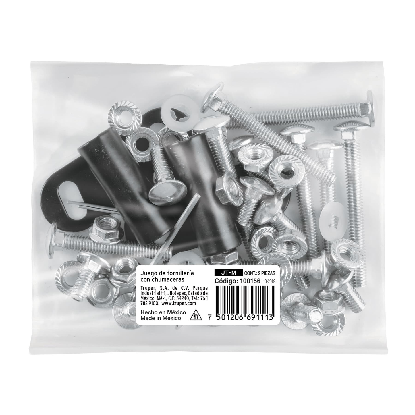 Juego de tornillería con chumaceras para carretilla TP-8