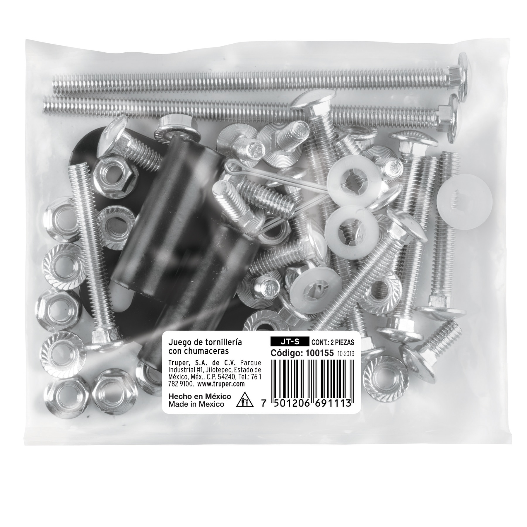 Juego de tornillería con chumaceras para carretilla CAR-82