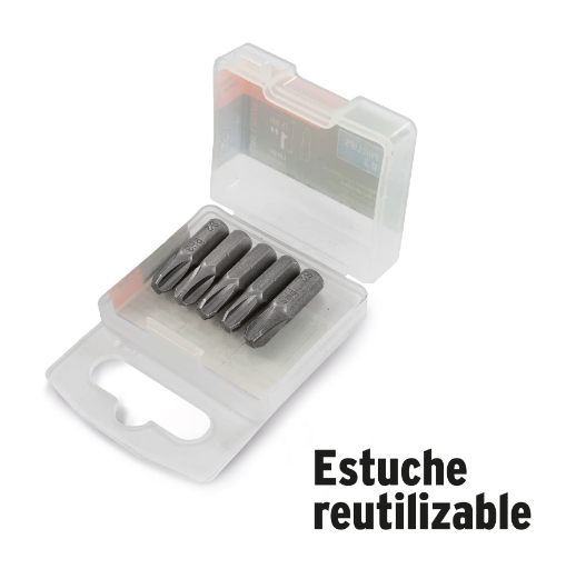 Juego de puntas pozidriv, 1", 5 piezas