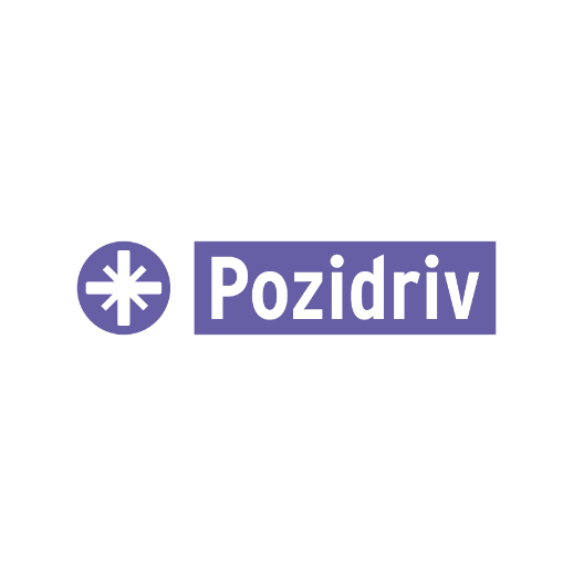 Juego de puntas pozidriv, 1", 5 piezas