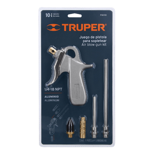 Juego de pistola para sopletear con 5 boquillas