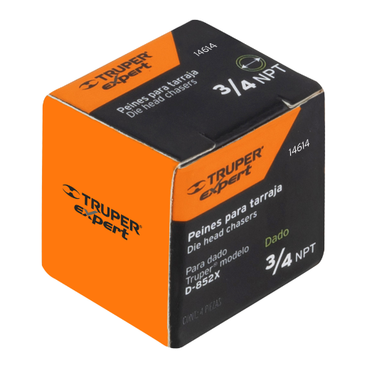Juego de peines para tarrajas, 3/4", 4 pzas, Truper Expert